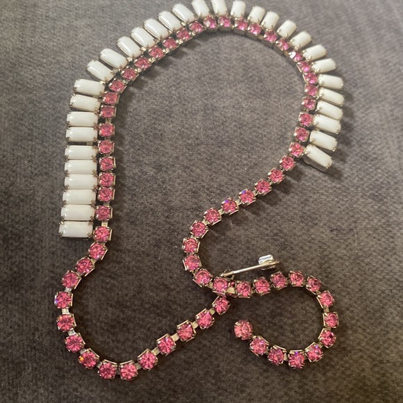 Vintage pink and white choker - Picture 6 of 6